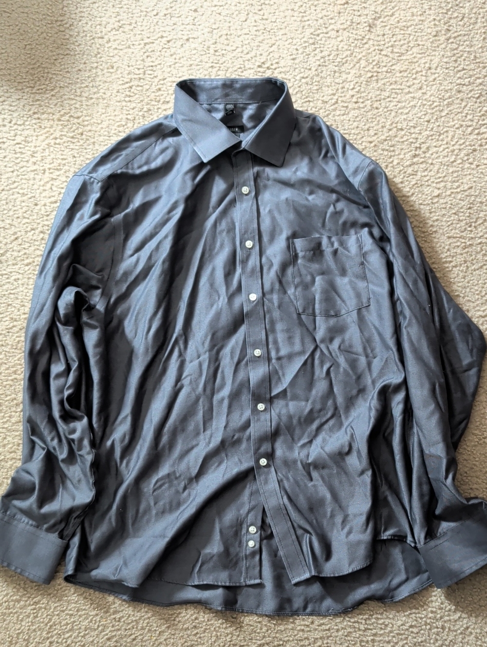 Van Heusen Men's Long-Sleeve Dress Shirt - Charcoal